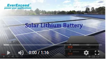 EverExceed Solar Lithium Battery สำหรับการจัดเก็บพลังงาน