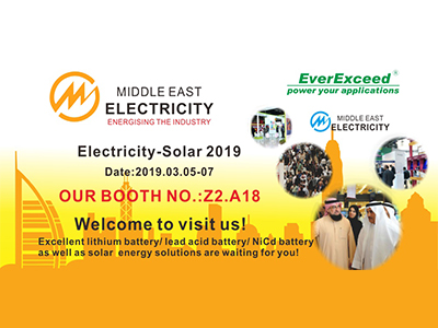 ยินดีต้อนรับเข้าสู่ EverExceed ที่ Middle East Electricity - Solar 2019
