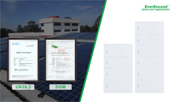 แบตเตอรี่แบบซ้อน EverExceed 51.2V 100Ah ผ่านการทดสอบความปลอดภัยของแบตเตอรี่ UN38.3